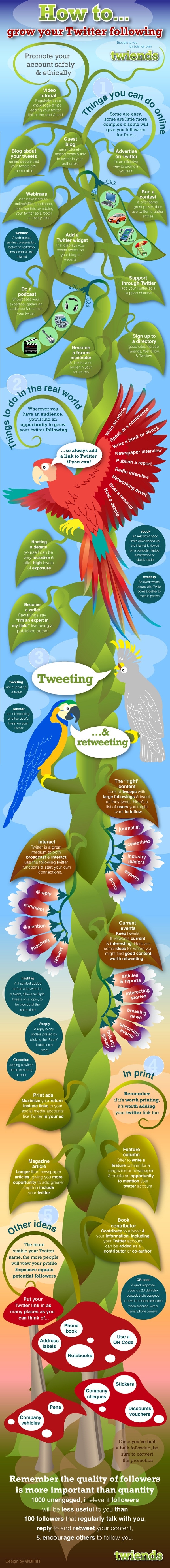 Grow your Twitter following infographic